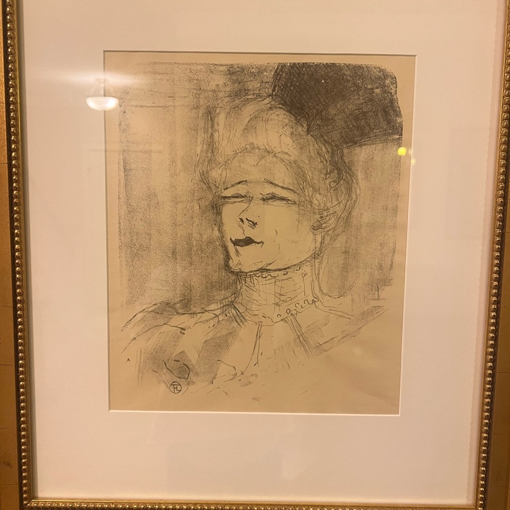 Jeanne Granier. Henri de Toulouse-Lautrec (1864 - 1901)  Lithograph  Framed